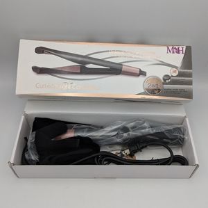 New Curl & Straight Rose Gold Hair Tool 2 in 1
